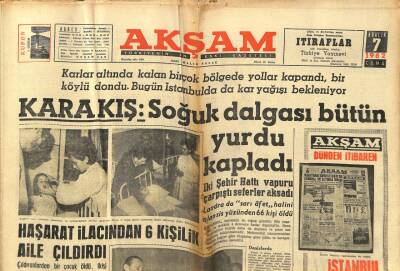 Akşam Gazetesi 7 Aralık 1962 - Haşarat İlacından 6 Kişilik Aile Çıldırdı GZ97731 - 1