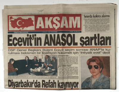 Akşam Gazetesi 7 Aralık 1995 - Sınırda Kolera Alarmı GZ5712 - 2