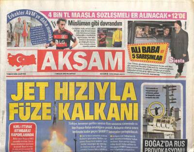 Akşam Gazetesi 7 Aralık 2015 - Rus Uçakları Daeşin Hizmetinde GZ107730 - 1