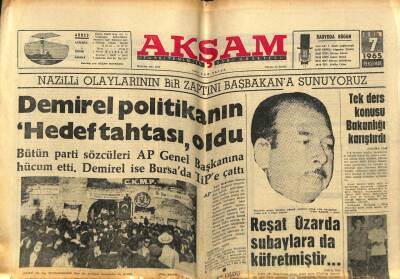 Akşam Gazetesi 7 Ekim 1965 - Yunanlılar Batı Trakyada Bir Camiyi Yaktılar GZ92885 - 1