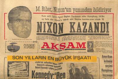 Akşam Gazetesi 7 Kasım 1968 - Mutlu Menderesin Nikahında Bayar Şahitlik Yapacak GZ97716 - 1