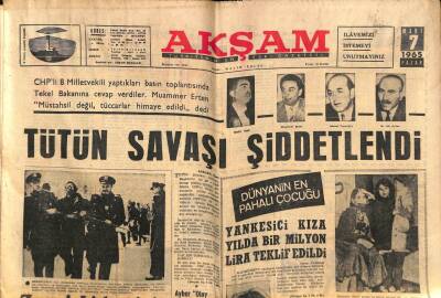 Akşam Gazetesi 7 Mart 1965 - Michele Morgan Türkiyede Film Çevirecek GZ87785 - 1
