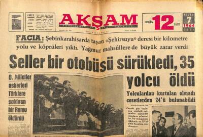 Akşam Gazetesi 7 Nisan 1964 - Kleopatra Sezarı Savundu GZ82326 - 1