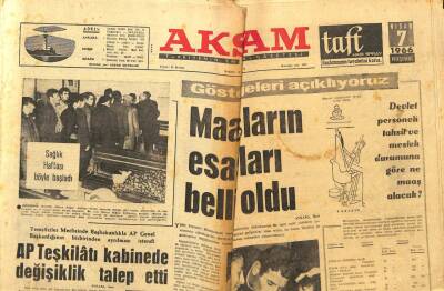 Akşam Gazetesi - 7 Nisan 1966 - AP Teşkilatı Kabinede Değişiklik Talep Etti GZ99826 - 1