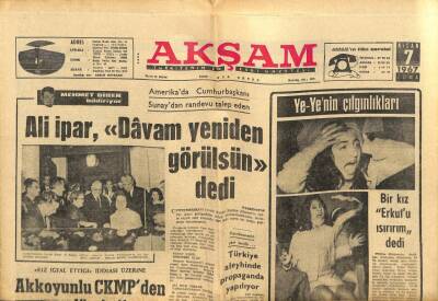Akşam Gazetesi 7 Nisan 1967 - Eyüp Sultana Gitmek Bile Bir Dopingmiş! GZ60589 - 2