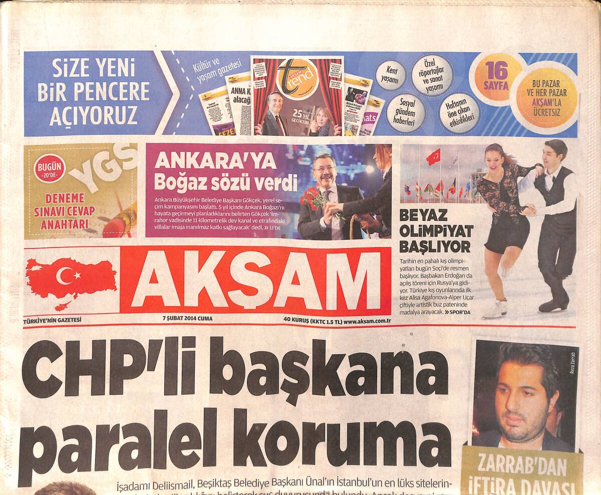 Akşam Gazetesi 7 Şubat 2014 - Kaptan Spock İçin Tehlike Çanları Çalıyor - Ayşegül Yıldız: Evlilik Biter Anne Babalık Devam Eder GZ154896 - 1