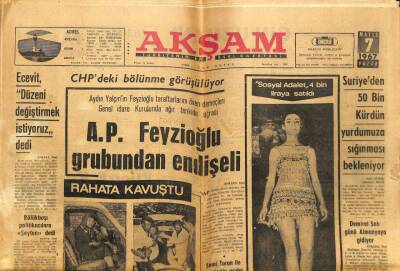 Akşam Gazetesi - 7 Temmuz 1967 - Suriyeden 50 Bin Kürdün Yurdumuza Sığınması Bekleniyor GZ99846 - 1