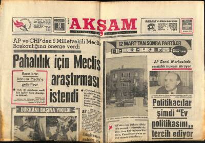 Akşam Gazetesi 8 Ağustos 1971 - AP Ve CHPden 9 Milletvekili Meclis Başkanlığına Önerge Verdi GZ92203 - 1