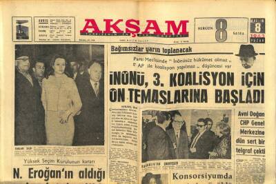 Akşam Gazetesi 8 Aralık 1963 - Avni Doğan CHP Genel Merkezine Dün Sert Bir Telgraf Çekti GZ60578 - 2