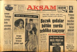Akşam Gazetesi 8 Ekim 1967 - Bozuk Gıdalar Bütün Yurda Tehlike Saçıyor GZ60606 - 2