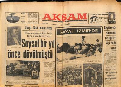 Akşam Gazetesi 8 Eylül 1967 - Eşinden Boşanan Erol Büyükburçun Kadınlar Matinesi Kızlarla Doldu GZ90093 - 1
