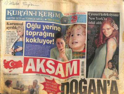 Akşam Gazetesi 8 Eylül 2008 - Erivanla Buzların Kırılması İçin Tarih Komisyonu Şart GZ98835 - 1