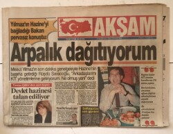 Akşam Gazetesi 8 Haziran 1996 - Kanal Dye 1 Günlük Kapatma GZ7259 - 1