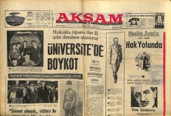 Akşam Gazetesi 8 Kasım 1966 - Sahte 100 Ve 500 Liralıklar Tekrar Piyasaya Çıktı GZ60562 - 1