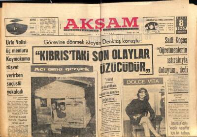 Akşam Gazetesi 8 Mart 1967 - Sadi Koçaş Öğretmenlerin Istırabıyla Doluyum dedi GZ92292 - 1