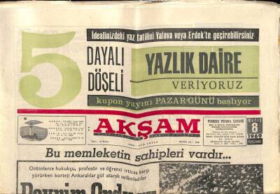 Akşam Gazetesi 8 Mayıs 1969 - İzmirde Avukatlar Hükümeti Protesto Etti GZ92294 - 1