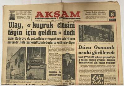 Akşam Gazetesi 8 Nisan 1961 - Dava Osmanlı Usulü Görülecek GZ60664 - 2