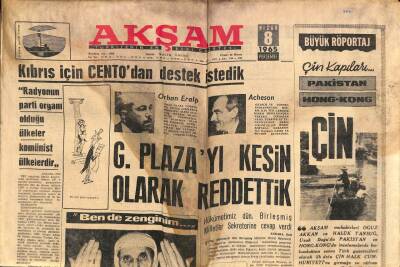 Akşam Gazetesi 8 Nisan 1965 - 400 Bin Liralık Altınla Gümrükte Yakalandı - Radyonun Parti Organı Olduğu Ülkeler Komünist Ülkelerdir GZ92339 - 1