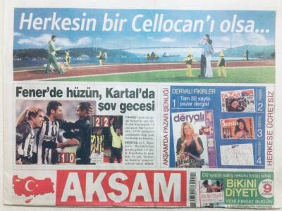 Akşam Gazetesi 8 Nisan 2007 - Fenerde Hüzün Kartalda Şov Gecesi GZ42895 - 1