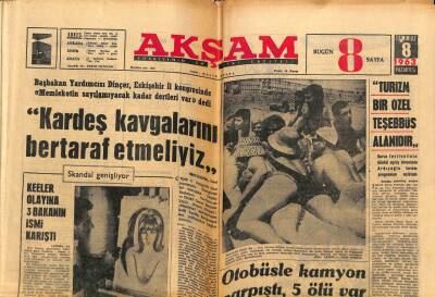 Akşam Gazetesi 8 Temmuz 1963 - Keeler Olayına 3 Bakanın İsmi Karıştı GZ76734 - 1