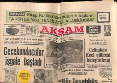 Akşam Gazetesi 8 Temmuz 1968 - Sovyet Şilebini Yönetirken Yanlış Manevra Yapılınca Kılavuz Kaptan Sinirinden Öldü GZ79513 - 1