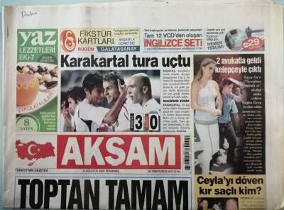 Akşam Gazetesi 9 Ağustos 2007 Bahçeliden İki Mesaj - İki Ay Sınır Ötesi Yok - GZ44970 - 1
