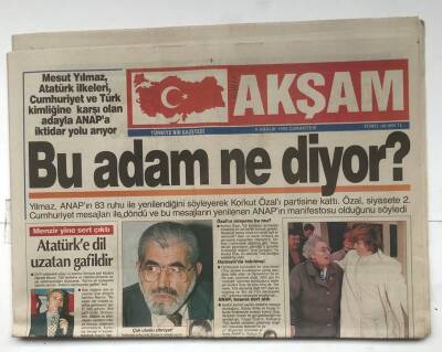Akşam Gazetesi 9 Aralık 1995 - ABD Ekonomisini Türkiye Kurtaracak GZ7050 - 2