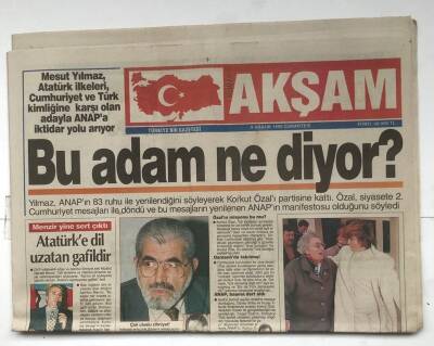 Akşam Gazetesi 9 Aralık 1995 - ABD Ekonomisini Türkiye Kurtaracak GZ7050 - 1