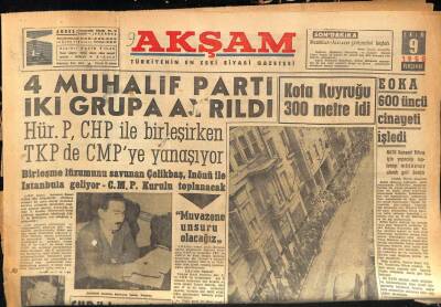 Akşam Gazetesi 9 Ekim 1958 - Papanın Hayatından Ümit Kalmadı GZ85860 - 1