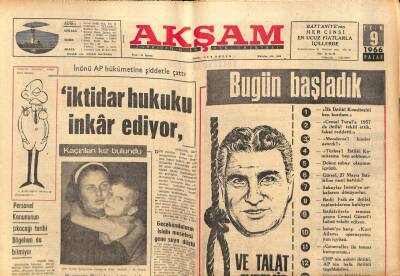 Akşam Gazetesi 9 Ekim 1966 - Personel Kanununun Çıkacağı Tarihi Bilgehan da Bilmiyor GZ87761 - 1