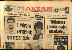 Akşam Gazetesi 9 Ekim 1967 - Hastalar Yerde Yatıyor GZ60607 - 2