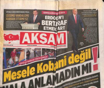 Akşam Gazetesi 9 Ekim 2014 - Nobel Kimya Süper Mikroskopu Gördü - Erdoğanı Bertaraf Etmek Şart GZ100181 - 1