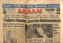 Akşam Gazetesi 9 Eylül 1962 - Bulgarlar , Türk Azınlığını Eziyor GZ60518 - 2