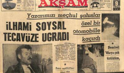 Akşam Gazetesi 9 Eylül 1966 - İlhami Soysal Tecavüze Uğradı GZ103282 - 1