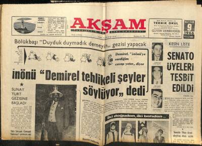 Akşam Gazetesi 9 Haziran 1966 - NATO Doğu Blokuna Yaklaşıyor GZ61178 - 1