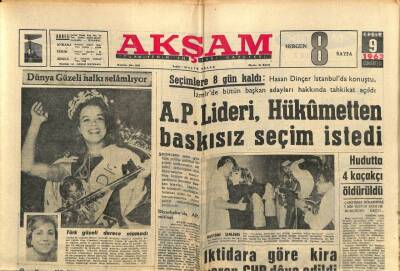 Akşam Gazetesi 9 Kasım 1963 - Almanyadaki İşçilerimiz 1300 Mark Yollayabilecek GZ87800 - 1