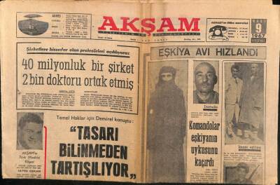 Akşam Gazetesi 9 Mart 1967 - Gaz Yağına Zam Yapılması Teklifi APnin Senato Grubunda Kabul Edildi GZ92358 - 1