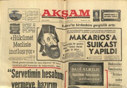 Akşam Gazetesi 9 Mart 1970 - Sadi Alkılıç Hapishane Hatıralarını Anlatıyor GZ60623 - 2