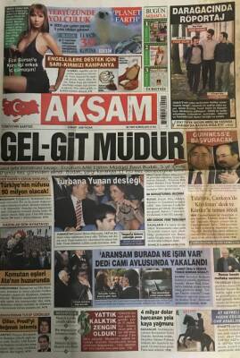 Akşam Gazetesi 9 Mart 2008-Türbana Yunan Desteği GZ45497 - 2