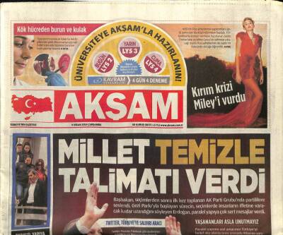 Akşam Gazetesi 9 Nisan 2014 - İstanbulda 500 Milyar Dolarlık Körfez Zirvesi GZ100352 - 2