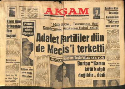 Akşam Gazetesi - 9 Ocak 1965 - Kocası Elizabeth Tayloru Anlatıyor GZ99878 - 1