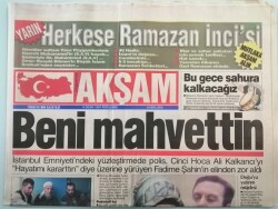 Akşam Gazetesi 9 Ocak 1997 Popçu Rafetin Gizli Nikahı - Ajda Büyük Aşkına Döndü - GZ44923 - 2