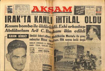 Akşam Gazetesi 9 Şubat 1963 - Irakta Kanlı İhtilal Oldu GZ97646 - 1