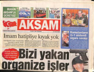 Akşam Gazetesi 9 Şubat 2006 - Cimbomda Futbolcuların Boykot Günü - İmam Hatipliye Kıyak Yok GZ96867 - 1