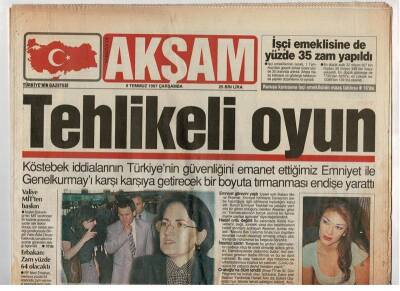 Akşam Gazetesi - 9 Temmuz 1997 - Hamile Hülya (Hülya Avşar) GZ48091 - 1