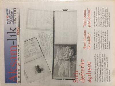Akşam Gazetesi Akşamlık Eki 28 Mart 2003 - Sırlı Defterler Açılıyor GZ51172 - 1
