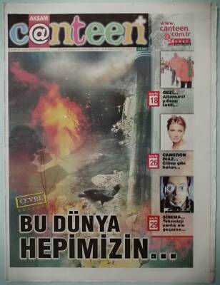 Akşam Gazetesi Canteen Eki 18 Aralık 2000 Bu Dünya Hepimizin -GZ37205 - 1