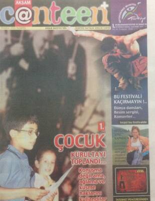 Akşam Gazetesi Canteen Eki 3 Temmuz 2000 - 1.Çocuk Kurultayı Toplandı GZ34853 - 1