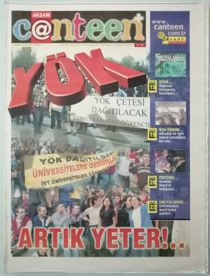 Akşam Gazetesi Canteen Eki 6 Kasım 2000 Artık Yeter -GZ37203 - 1