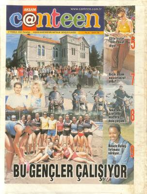 Akşam Gazetesi Conteen Eki 2 Temmuz 2001 - Beach Volley Fırtınası Sürüyor... GZ114698 - 1